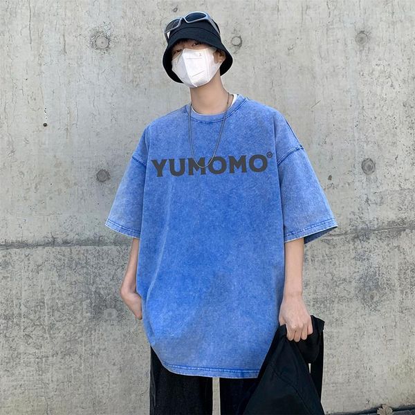 T-shirts pour hommes -Youth Black Oversized Y2k Streetwear 2023 Summer Harajuku Basketball 90s T-shirts Mens Hip Hop Tees