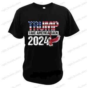 T-shirts hommes YZLDS Trump 2024 Drapeau Take America Back T-shirts 47ème président T-shirts Hommes Femmes Fitness Japon Anime Homme surdimensionné T240117