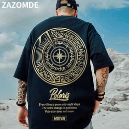 T-shirts voor heren Zazomde 2022 Oversized heren T-shirt Harajuku Nieuwe mode T-shirt Zomer Cool Gedrukte tee Men Streetwear Kort Mouw paar Tops T221130