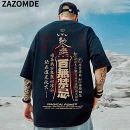 T-shirts pour hommes ZAZOMDE Streetwear T-shirt de caractère chinois T-shirt graphique en coton 2023 Harajuku T-shirt d'été Hip Hop Tops Tees 230421