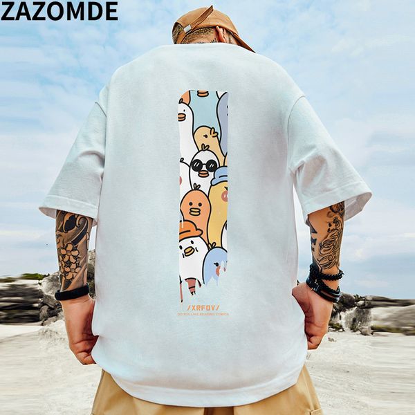 T-shirts pour hommes ZAZOMDE Summer Couple T-shirts surdimensionnés Cute Anime Graphic Print Hip Hop Style Tee Tops Cottons Fashion Clothes 230419