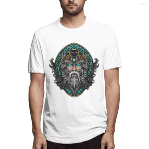 T-shirts pour hommes Zeus tête gravure ornement été hauts hommes T-Shirt à manches courtes imprimé 3D Streetwear coton col rond