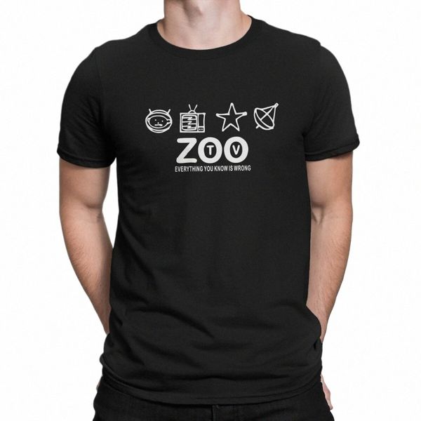 T-shirts pour hommes Zoo TV Merchandise Nouveauté T-shirt à manches courtes U2 Rock Band T-shirt Crewneck Vêtements d'été W8dx #