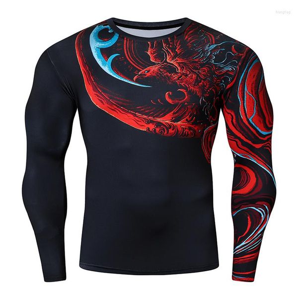 T-shirts pour hommes ZRCE marque chinoise à séchage rapide Rashgard course à pied Fitness serré manches longues Compression T-Shirt Sport hommes vêtements de sport M-3XL