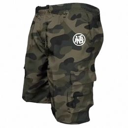 Heren Tactische Shorts Zomer Casual Jogging Cargo Shorts Losse Multipockets Elastische Taille Werk Wandelen Overalls Klim Korte Broek 061l #