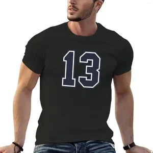 Le débardeur masculin en tête 13 sports numéro treize t-shirts anime plain t-shirts personnalisés garçons blancs hommes drôles