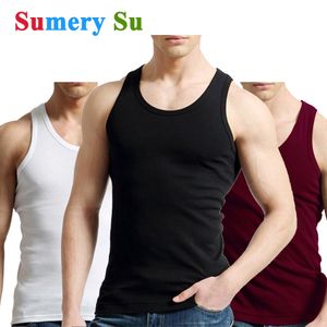 Men's Tank Tops 2 PCS/Lot Men 100% Cotton Solid Vest Male Breathable Sleeveless Slim Casual Undershirt Mens Gift 230414