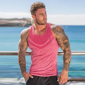 Men's Tank Tops 2022 Fashion Fitness Men's Vest T-shirt Equipment Fast Dry Sports Stringer