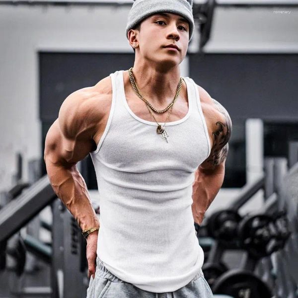 Tobs de débarquement masculin 2024 Bodybuilding Brand Jogger Gym Trainage Top Top Vest Shirt Sans Sans Sans Fitness For Men