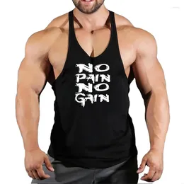 Herentanktops 2024 Bodybuilding Stringer Men Funny Summer Clothing Running Vest Fitness Cotton Gym Singlets