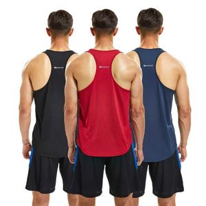 Le débardeur pour hommes sur 3 pack de ruissellement gilet musculaire adapté aux hommes exercice de fitness sec top sans manches respirant