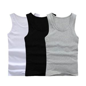 Mannen Tank Tops 3 Stuk Veel 2023 Heren Zomer Slim Fit Katoen Effen Ondergoed Mannen Kwaliteit Casual Mouwloos Tee pack Of221S