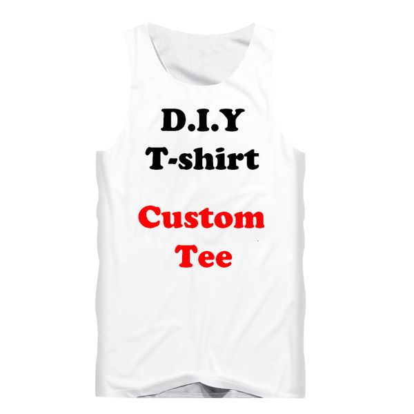 Camisetas sin mangas para hombres Impresión 3D Diy Diseño personalizado Moda Hombres Camiseta sin mangas Fitness Camiseta para mujer Chaleco sexy Drop Wholesales para Drop Shipper 230720