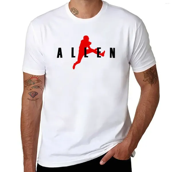 Tobs de débardeur pour hommes Air Allen (noir rouge) T-shirt coréen Fashion Plain à manches courtes T-shirt Slim Fit T-shirts pour hommes