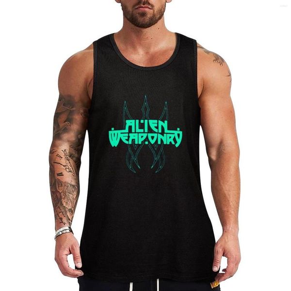 Camisetas sin mangas para hombre, camiseta con Logo de armamento alienígena, ropa de gimnasio para hombre, camisetas de algodón, camiseta para hombre