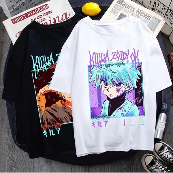 Débardeurs pour hommes Anime Hommes T-shirts Hunter X Killua Zoldyck T-shirt Femmes Harajuku Kurapika Tshirt Hisoka Chemise Graphique Top T-shirts