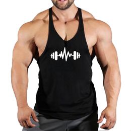 Débardeurs pour hommes Arrivées Bodybuilding stringer débardeur homme Coton Gym chemise sans manches hommes Fitness Gilet Singlet sportswear entraînement débardeur 230619