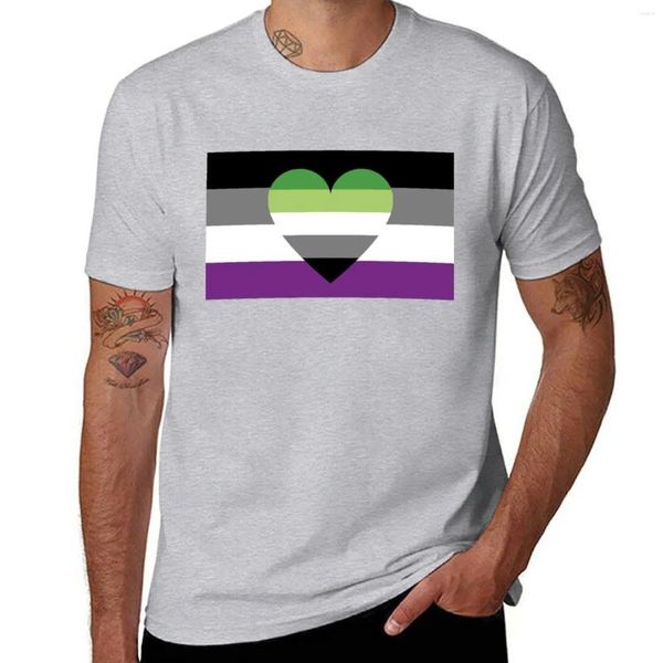 Débardeurs pour hommes T-shirt drapeau aromatique asexuel T-shirt vêtements esthétiques T-shirt personnalisé chemises vierges hommes décontracté élégant