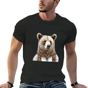 Herentanktops Bear Grazer unisex T -shirt - unieke ontwerpen korte mouw tee blank t shirts heren shirt