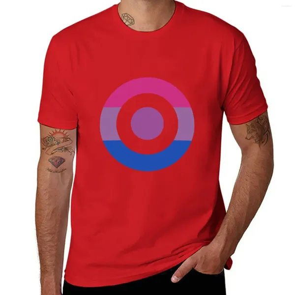 Débardeurs pour hommes Drapeau bisexuel Cible Logo T-shirt Anime Noir T-shirts Vintage Chemise Fruit du métier à tisser Hommes