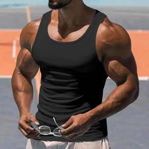 Heren tanktops Zwarte gymkleding Bodybuilding tanktop Man zomer mode mouwloos shirt katoen fitness sportkleding slanke spiervesten 230703