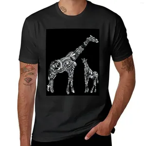 Débardeurs pour hommes Noir Maori Girafes T-shirt Vintage Plus Taille Vêtements mignons T-shirts ajustés pour hommes
