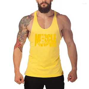 Tanktops voor heren Blank heren Gym Bodybuilding Top Zomer Casual Mode Racerback Mouwloos katoenen shirt Ademend Cool Spiervesten