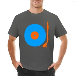 Heren-tanktops Blue Orange Vinyl Record Turntable T-Shirt Edition Plus Size Funnys Mens Grafische T-shirts Big and Tall