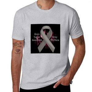 Heren tanktops Brain Tumor Awareness-Gray Matters T-shirt Oversized Vintage Mens Graphic T-shirts Pack