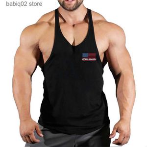 Tanktops voor heren Merk sportscholenkleding Heren Bodybuilding en Fitness Stringer Tank Top Vest sportkleding Hemd spiertraining Singlets T230417