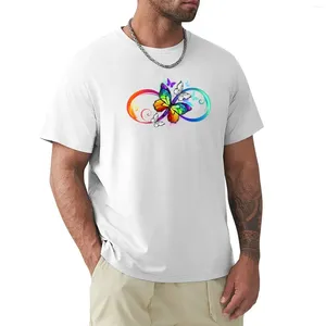 Terle-réservoir pour hommes Bright Infinity avec arc-en-ciel T-shirt Blanks Graphics Mens T-Shirts