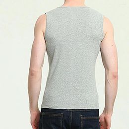 Cuelas de tanques masculinas Vest de hombro ancho Ving-Fitness en cuello de cuello