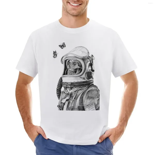 Top de réservoir pour hommes papillons dans l'espace t-shirt graphiques coréens de mode coréen t-shirts graphiques grands et hauts