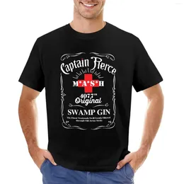 Les débardeurs masculins c a p t i n Pierce Mash 4077 Swamp Gin T-shirt T-shirt Blacks Shirts for Men Graphic