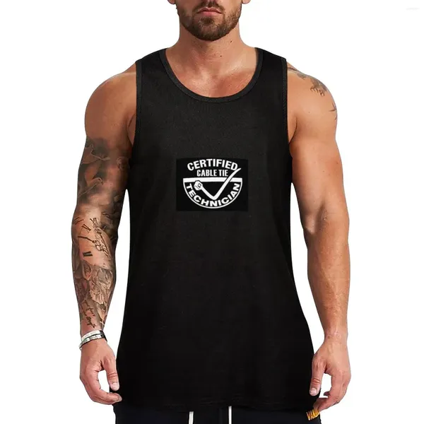 Débardeurs pour hommes Cravate de câble Technicien certifié Top Vest Male Gym Vêtements Hommes Singlet pour