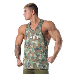 Tanktops voor heren Camo Sneldrogende tanktop Fitnesstraining voor heren Mouwloos Heren Zomer Toevallig Gestreept enkele tanktop 230714