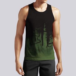 Herentanktops camouflage gradiënt botsing top zomer mode sport fitness vest debardeur hommes pullover