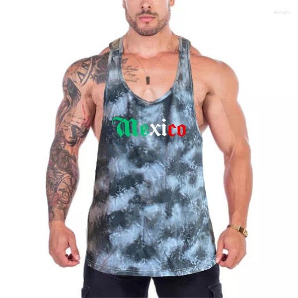 Les débarbacs pour hommes camouflage gymnase du bodybuilding fitness mode hommes y dos de sport décontracté t-shirt d'été