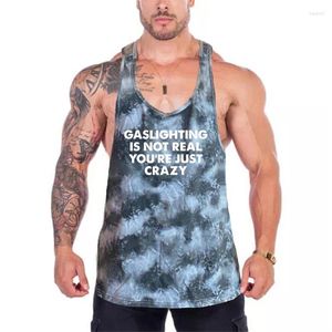 Heren tanktops camouflage gym fitness sport heren bodybuilding mode y-back hardloop t-shirt mesh cool ademende snel droge singletten