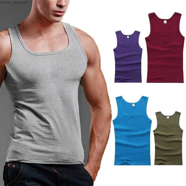 Débardeurs pour hommes Casual hommes gilet Cool Fitness gilet hauts sans manche maillot de corps grande taille hommes vêtements débardeurs été noir blanc gris gilet MaleL2402