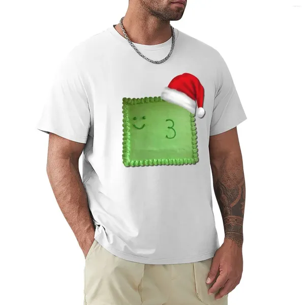 Camas de tanques de hombres pastel de rana navideña :) camiseta ropa de blusa de talla grande corta para hombres