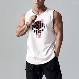 Ropa de tanques para hombres ropa de verano entrenamiento muscular camisetas sin mangas tendencia tendencia de alta calidad color sólido color de gran tamaño impresión personalizada