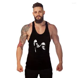 Tanktops voor heren Katoen Casual mouwloze skateschoenen Heren Gym T-shirt Man Koele zomer Man