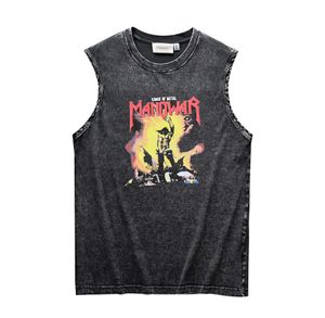 Débardeurs pour hommes Tops en coton sans manches T-shirt Designer Lettres imprimées Sexy Off Épaule Gilet Été Casual Vêtements pour hommes Lâche Vêtements de sport respirants