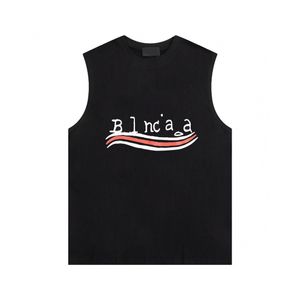 Tanktops voor heren Katoenen mouwloos T-shirt Designer Letters Gedrukt Sexy off-shoulder vest Zomer Casual herenkleding Los ademend Gym Fitness Sportkleding#12