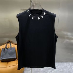 Tanktops voor heren Katoenen mouwloos T-shirt Designer Letters Gedrukt Sexy off-shoulder vest Zomer Casual herenkleding Los ademend Gym Fiess Sportkleding