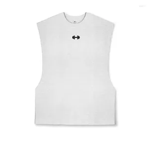Tanktops voor heren Afgesneden mouwloze T-shirts Heren Open Side Gym Top Mesh Bodybuilding Kleding Ademend Fitness Vest Workout Singlets
