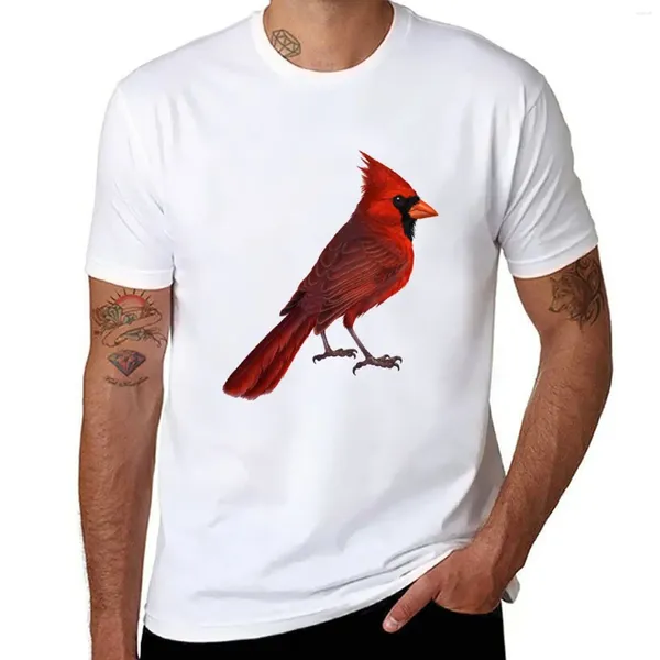 Débardeurs pour hommes, cadeau cardinal mignon pour voyage en camp forestier, t-shirts vierges, chemise à imprimé animal, coupe cintrée pour hommes