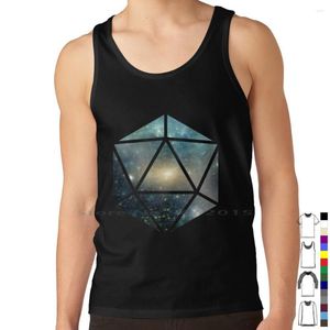 Men's Tank Tops D20 The Greener Side Top Pure Cotton Vest And Dnd Tabletop Games Dice Galaxy Space Series Male Bodybuilding