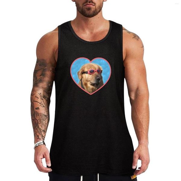 Débardeurs Homme Doggo Stickers: Swimmer Dog Top Été 2023 Vêtements Gym Man Fitness